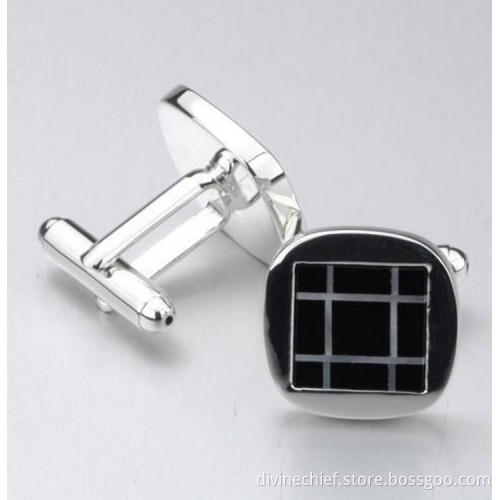 High Quality Polishing Sterling Silver Cufflinks For Men